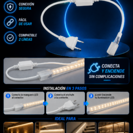 Enchufe de Manguera LED a Conector RED 2 Líneas