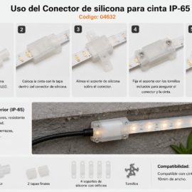 Conector de Silicona para Cinta IP-65 Juego