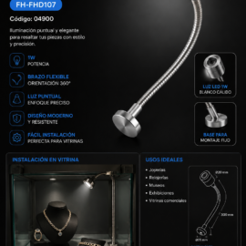 Lampara Flexible FH-FHD107 para Vitrinas 1W FH-FHD107