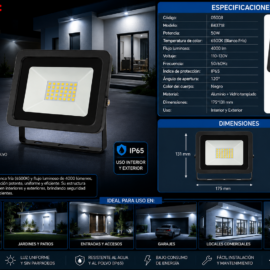 Reflector 50W 6500K B43718 110-130V ROOMLUX 175*131 4000 lm