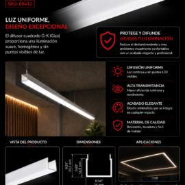 Difusor 00415 Cuadrado G-K KLUS (Giza)