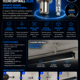 Conector 1559 PARA Soporte de Techo DRYWALL KLUS