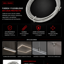 Cable de Acero 1397 Fl-1 1 MT KLUS