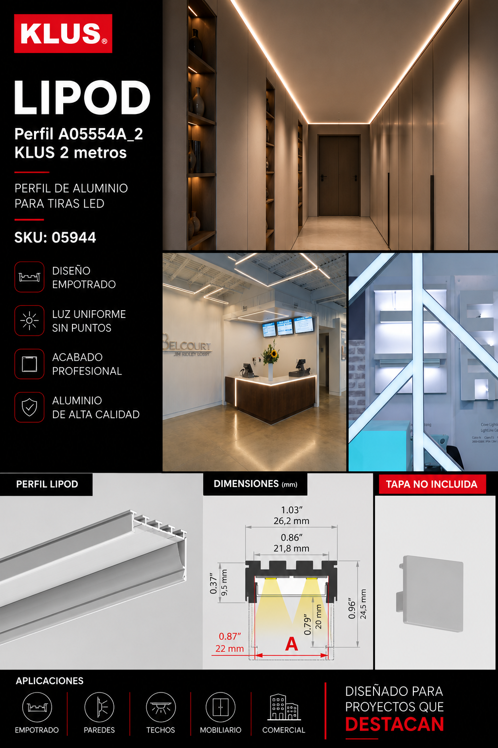 Perfil A05554A_2 LIPOD KLUS 2 Metros
