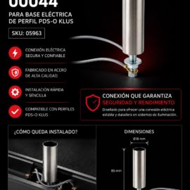 Conector 00044 para Base Eléctrica de Perfil PDS-O KLUS
