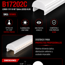Difusor B17202C LENSO-11R 10-90º ÓPTICO (0220) KLUS
