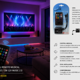 Control Remoto Musical 3 Canales 72W 12V MUSIC 2.0