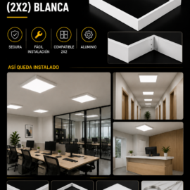 Base Superficie 600 X 600 (2X2) Blanca de Panel B29751 BACKLIT ROOMLUX