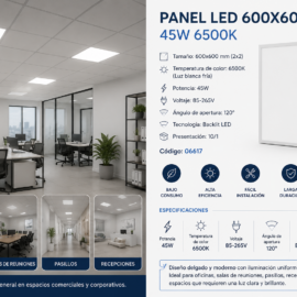 Panel 600X600 6500K 45W (2X2) 85-265V 120° Backlit LED 10/1 LZ-PB