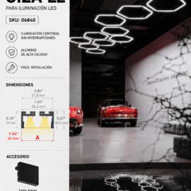 Perfil A00758A07_2 Negro GIZA-LL Aluminio KLUS