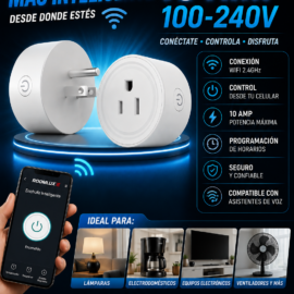 Enchufe Inteligente WIFI DE 10 AMP -100-240V S01000 ROOMLUX