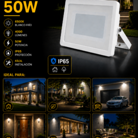Reflector 50W 6500K Blanco 4000lm 100-265V B43718 ROOMLUX