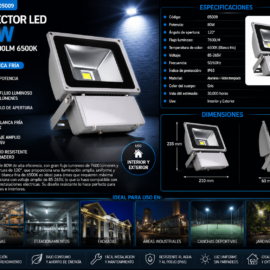 Reflector 80W 120º 7600LM 6500K 85-265V
