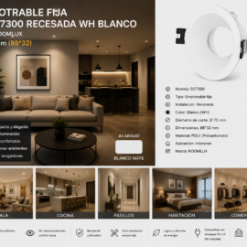 Empotrable Fija Ø D27300 Recesada WH Blanco Ø 75 mm (88*32) POLY ROOMLUX