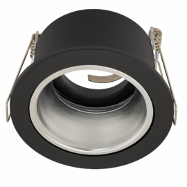 Emp. basc. MR-16 CS57-B G5.3 reces. NS, NEGRO Ø 80 mm (90*53.5) EVOLIGHT