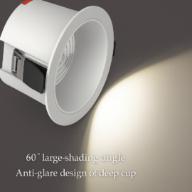 Emp. 20W 6000k YR-95-20 95 mm recesada 85-265V CRI-90 BLANCO