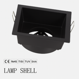 EMP. FIJA # CS43S GU-10 RECES. BK (NEGRO) # 75 mm (85*85*47mm) ALUMINIO EVOLIGHT