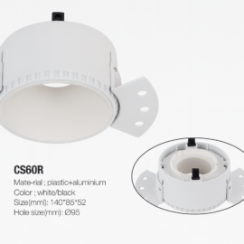 Emp. FIJA Ø CS60R GU-10 SIN BORDER (TRIMLESS) BLANCO