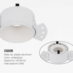 Emp. FIJA Ø CS60R GU-10 SIN BORDER (TRIMLESS) BLANCO