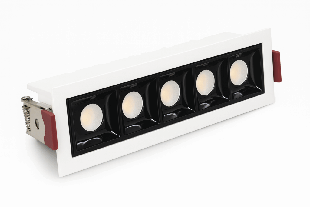 Empotrable lineal 10W 3000K 139X37mm blanco/negro 30° 85-265V lineal recesada LED LZ-XD600