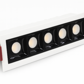Emp. lineal 10W 3000K 139X37mm blanco/negro 30° 85-265V lineal recesada LED LZ-XD600