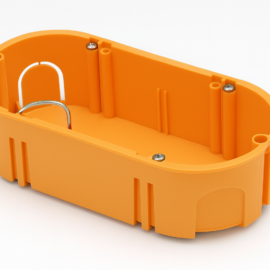 CAJA ELÉCTRICA D/EMPOTRAR OVALADA NARANJA PARA PAREDES DE SHETROCK