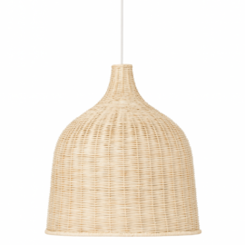 LAMPARA DECORATIVA DE RATTAN TIPO CANASTICA 45x45 cm suspendida