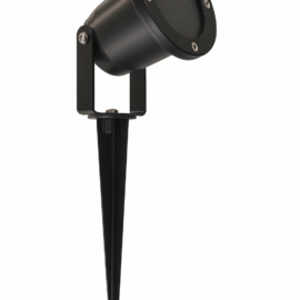 Lampara de jardin GU-10 HF-A2 negro con puya de aluminio