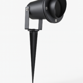 Lamp. reflector GU-10 LDC0350B-GU10 NEGRA para jardín IP-65 negra con puya