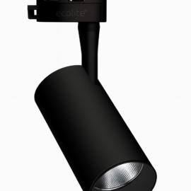 Foco riel 20W 4100K NEGRO BY-G1208 negro 30° 100-245V 2 lineas 65*158 mm