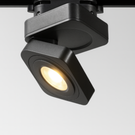 Foco riel 23W CRI-90 3000K 1600lm BASCULANTE NEGRA LCT0430-23 EVOLIGHT