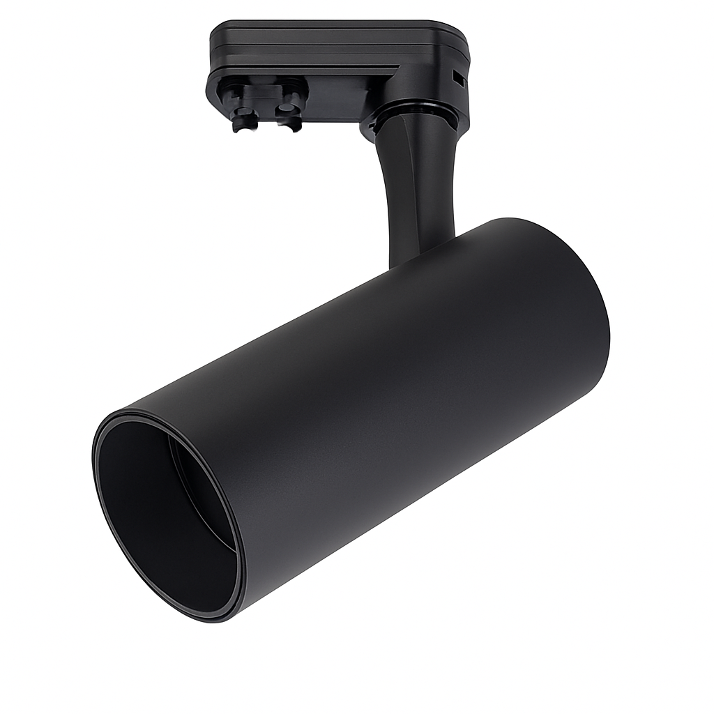 Foco riel GU-10 BY-G1207 NEGRA 2 LINEAS 110*55 aluminio