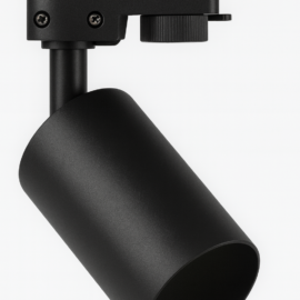 Foco riel GU-10 TG-20 BK dos fases negro AL+PC 55X145 mm