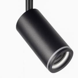 Foco riel GU-10 TS194C BK 55 x 175 mm aluminio Negro