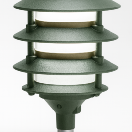 Lampara de  JARDÍN PAGODA 4T E-27 JT-15224-FG VERDE1/2 NPT CON NIPLE DE 1 FT Y PUYA