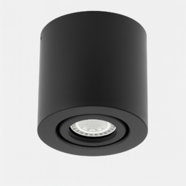 Foco superf. GU-10 CS16-2.5 BK 100*95 mm ACERO NEGRA EVOLIGHT