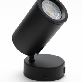 Foco superficie GU-10 TS205B BK NEGRA 55*150 mm ALUMINIO EVOLIGHT