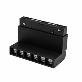 Foco mag. riel 220 mm LZ-GDZD12*1 12W LED 3000K 15º 48v DC recesada basculante magnetico