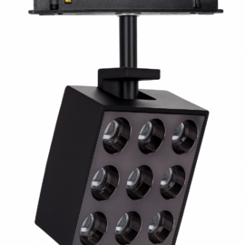 Foco mag. riel 8w 100*100 mm 4100k recesado basculante magnetico 48v dc 24º