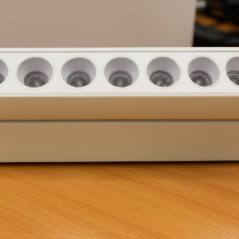 Lamp. mag. riel 5W 147mm 3000K 24° 48 V 115*33*52 mm recesada TX2430-5 WH magnético