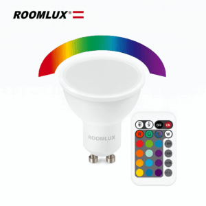 Bombillo RGB 5W GU-10 B05596 110-130V c/ control remoto ROOMLUX