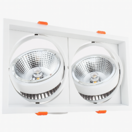 EMPOTRABLE LED 40w 3" 2X20W 4000K LCG-0130-2 BLANCO COB EVOLIGHT