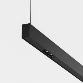 Lampara suspendida recesada 36W lineal 4100K dimiable negro 0-10v 38° 85-265V 1200X50x70