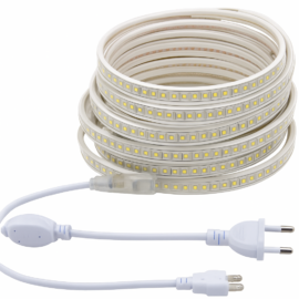 Manguera LED plana 15mm 6w/m 2835 3000k 72/led/mt ip-65 110v