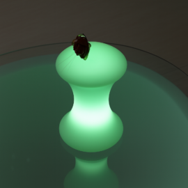 Lampara de mesa LED PE RGB C/CONTROL REMOTO IP68 PBB-1619 16*19cm