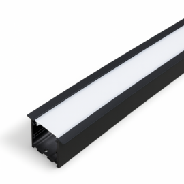 Perfil T negro 43 x 20 x 3 mt aluminio con diffusor