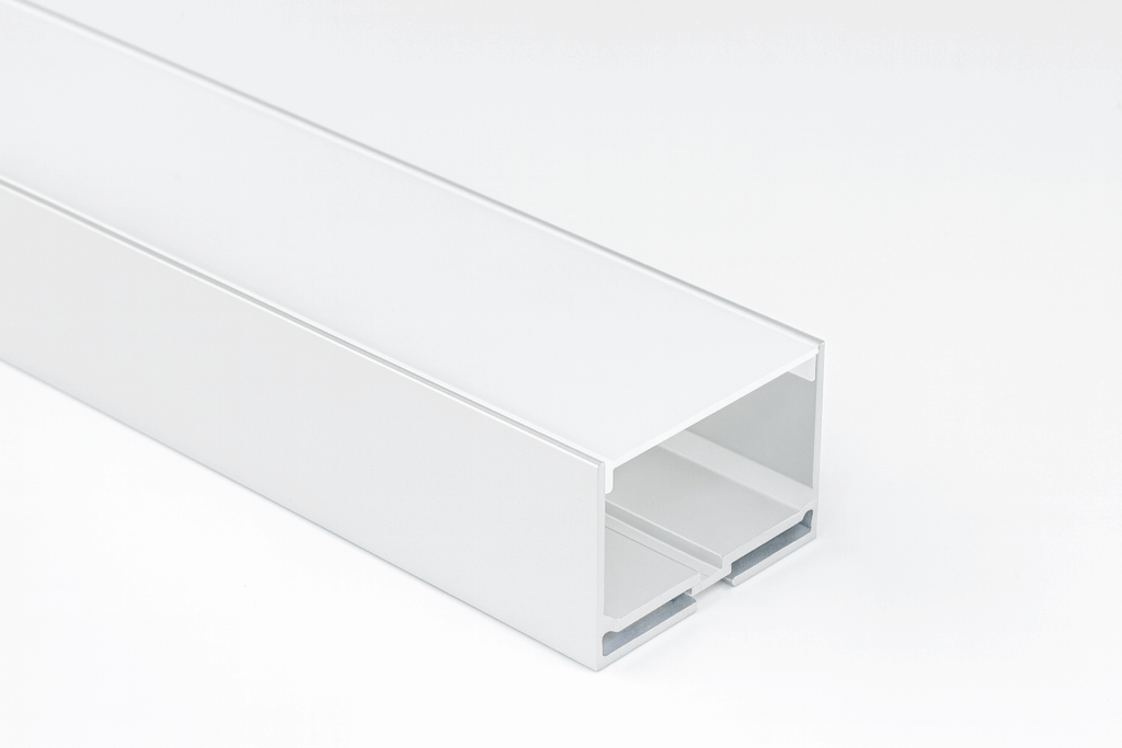 Perfil U gris 30 x 20 x 3 mt aluminio con difusor