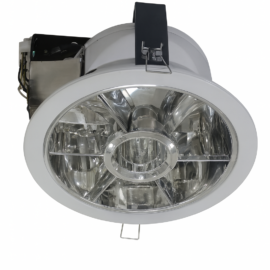 Empotrable de ahorro F3-80-L 8" WH .DIF PARABOLICO E-27