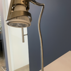 Lampara flexible GU-10 CSU-001 terminación Acero Inoxidable