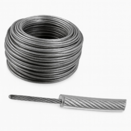 CABLE DE ACERO FORRADO GALV. 7X7 DE 1.58 MM ( 2.38mm) 1/16-3.2